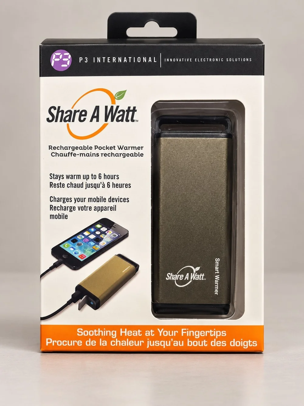 Share A Watt Rechargeable Pocket Warmer Phone Charger Combo - NIB